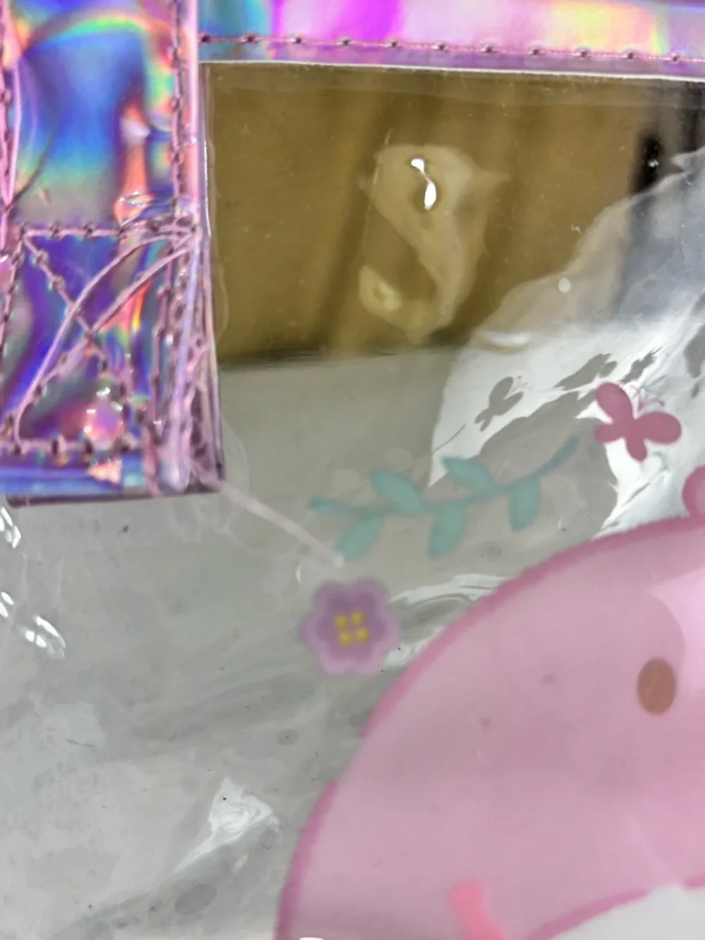 Hello Kitty Iridescent Pink Clear Tote